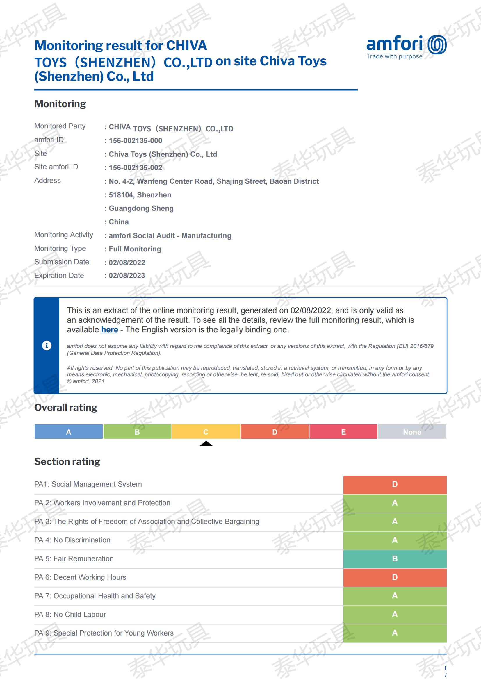 BSCI 报告